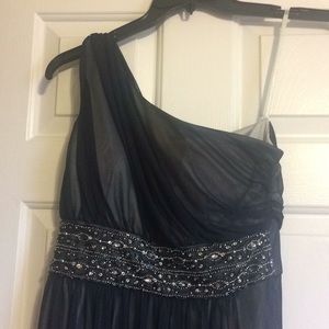 One shoulder beaded dress